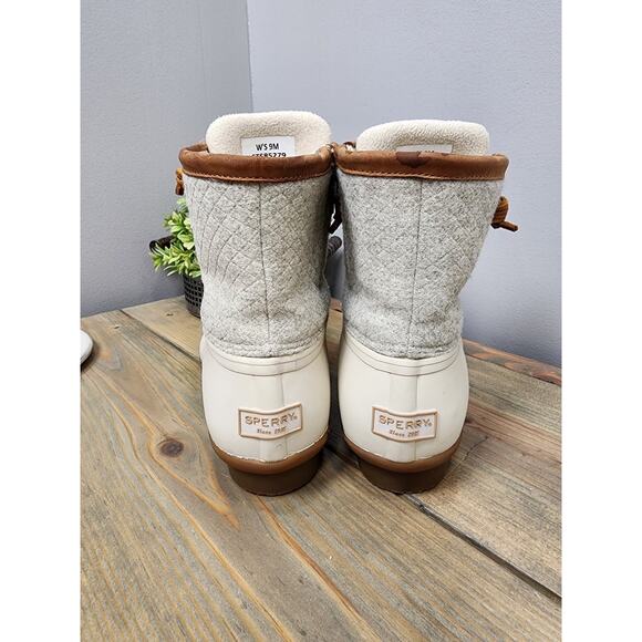 SPERRY Women's Saltwater Wool Blend Rubber Duck Boot Size 9 - Picture 2 of 12